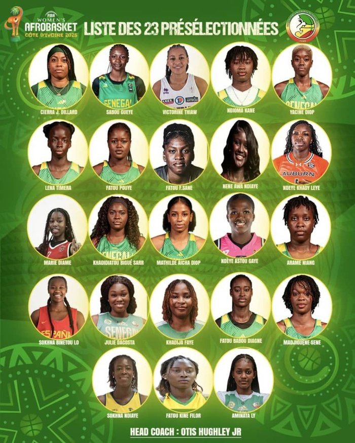 Le Sénégal dévoile une présélection de 23 Lionnes 22 Liste